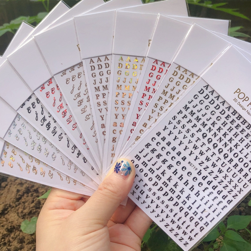 1PCS New English Alphabet Nail - đánh giá và giá Resin Art Alphabet