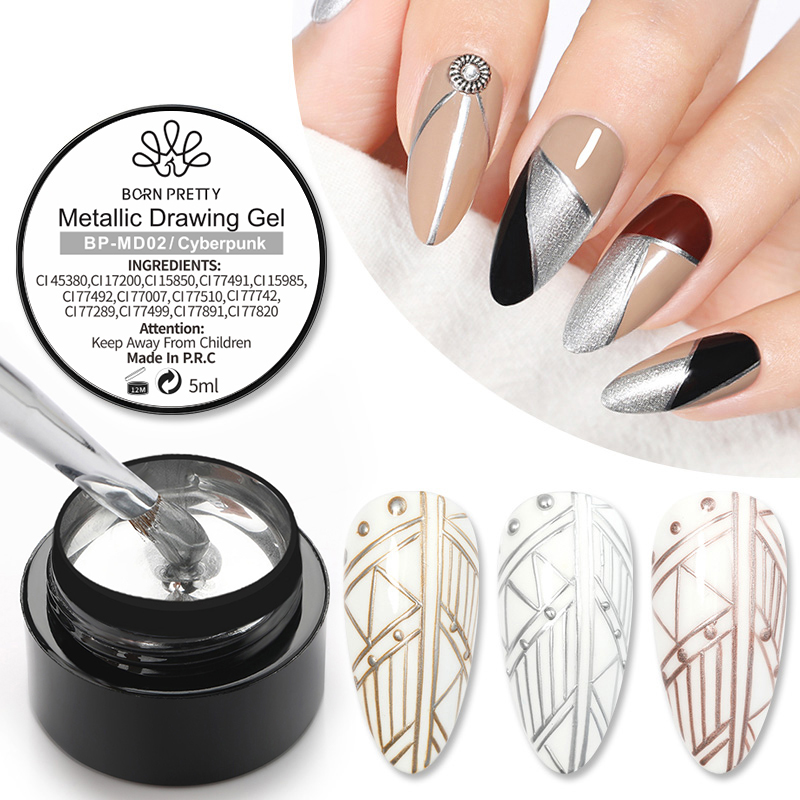 BORN PRETTY 5ml Metal Gel Nail - đánh giá và giá Resin Art Rose
