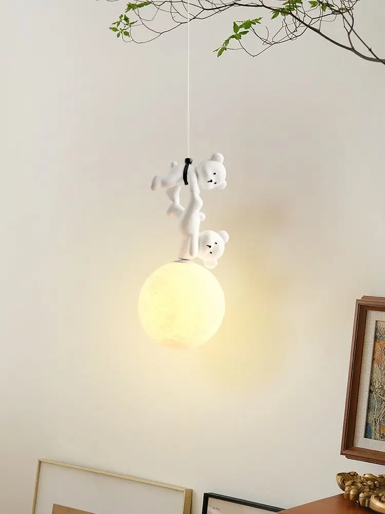 Bear Lamp Cartoon Nursery Beds - đánh giá và giá Resin Art Baby