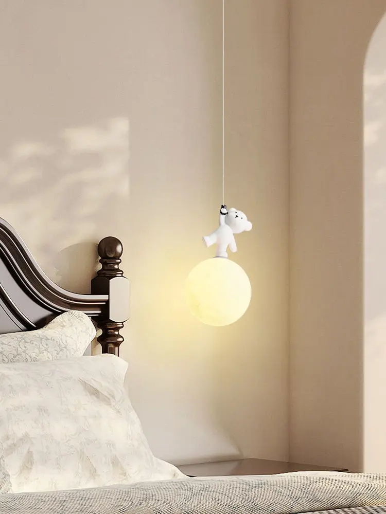 Bear Lamp Cartoon Nursery Beds - đánh giá và giá Resin Art Baby