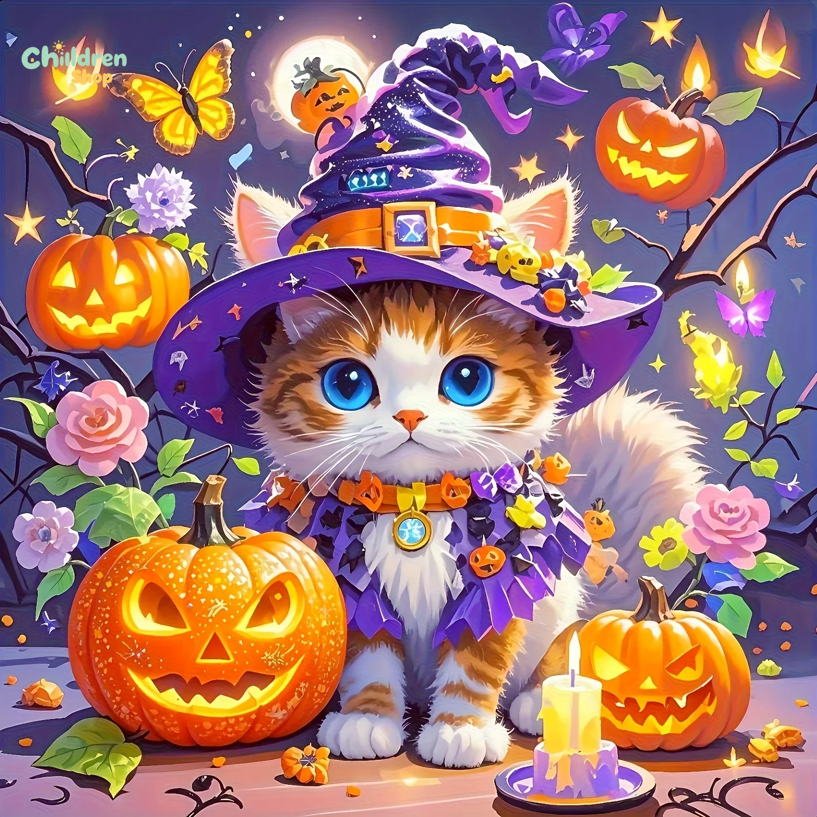 Halloween Wizard Cat Diamond P - đánh giá và giá Resin Art Work