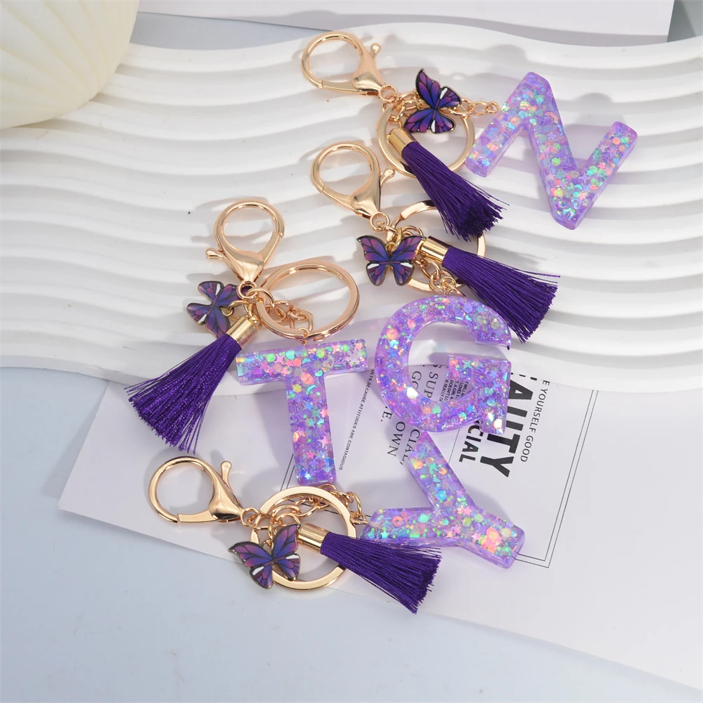 A-Z Shiny Sequin Letter Keycha - đánh giá và giá Resin Art Alphabet
