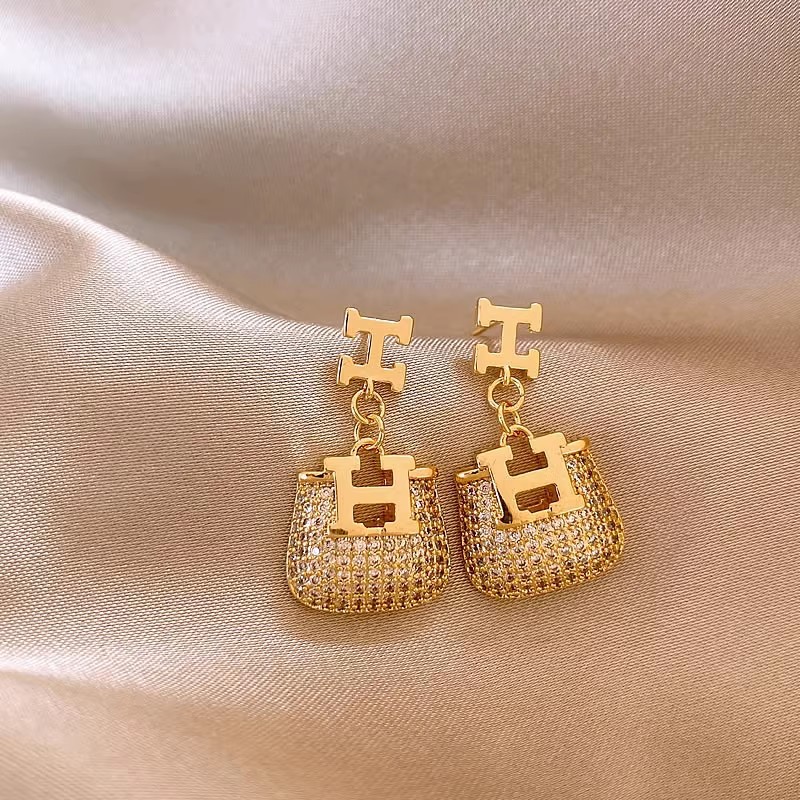 Metal H Letter Zircon Bag Earr - đánh giá và giá Resin Art Alphabet